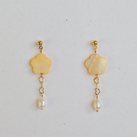statement pearl dangle earrings