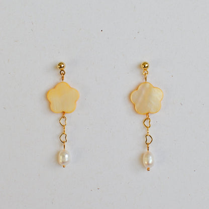 statement pearl dangle earrings